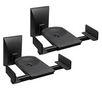 mywall HB5L HB 5L - Soporte de pared para altavoz (inclinación+giro ajustable sin herramientas, 25 kg), color negro, 1 par