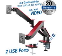 Mywall hl 25-2 soporte para tv 88,9 cm (35') negro, rojo