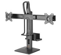 myWall Höhenverstellbarer Tischständer für 2 Flachbildschirme 17" - 27", Belastung 2-6 kg (Pro Bildschirm), VESA
