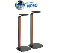 Mywall hs 20 soporte de altavoz piso plástico, acero negro, madera