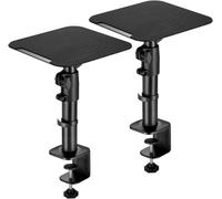 myWall Soporte de Mesa HS30L para Altavoces Inclinable ±15° Altura regulable 15 kg 2 soportes Negro