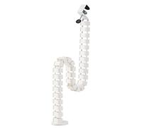 mywall HZ43WL - Gestión de Cables con una Longitud de hasta 1347 mm, para escritorios con fijación de terminales, canaleta de Cables Redonda, Sistema de 4 Canales con Estructura Modular