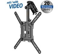 mywall Soporte de techo plegable para TV HL45-3L, capacidad de carga de hasta 20 kg pantallas de 23-55 pulgadas, altura ajustable, diseño que ahorra espacio, montaje en techo inclinado, giro integrado