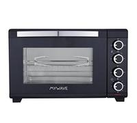 MyWave Horno Convección De Sobremesa MWHOR-48L 2000 W 48 Litros Rotisserie Incluye Parrilla y Bandeja Para Hornear Color Negro…