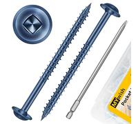 Mywish 300 tornillos de agujero de bolsillo de 2-1/2 pulgadas, tornillos de madera #8 x 2-1/2 pulgadas, cabeza de arandela de accionamiento cuadrado, tornillos de bolsillo autorroscantes