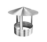 MYXJGNAIY Acero Inoxidable sombrerete de Chimenea, Ventilación Sombrerete, Tubo Lluvia Cubierta Protector Tapa End Techo Sombrerete para Duct ventilación Tapa Lluvia Sombrerete Hood,20cm (7.87in)