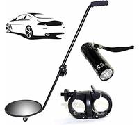 MYXJGNAIY Espejo de inspección de vehículos con Ruedas, luz LED, Equipo Visual para vehículos con Mango telescópico, diámetro de 30 cm para Control de Seguridad Debajo de automóviles y Camiones.