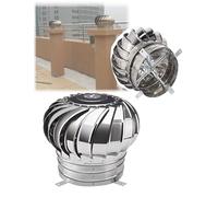 MYXJGNAIY Non-Powered Acero Inoxidable ventilación de Techo - Spinn Viento Turbine Attic Aire Ventilación, Resistente un la Intemperie Chimenea Escape Tapa para Casa & fábrica(20cm/8in)