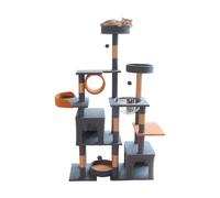 MYXJX árbol para Gatos, Poste rascador Castle Condo, Plataformas de Varios Niveles, Ideal for Escalar, Jugar y Descansar. Condominio for Gatos