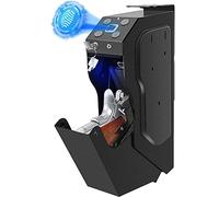 MYXJX Armario para Armas, Caja Fuerte portátil for Pistola con Huella Dactilar, Capacidad for 2 Pistolas, Acceso rápido biométrica/Llave(Fingerprint+Password+Key)