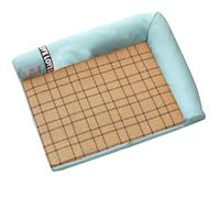 MYXJX Cojín para Mascotas, Almohadilla refrescante for Gatos | Lavable for Mascotas, tapete extraíble for, Almohadilla for(Four Corners Green l)