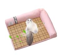 MYXJX Cojín para Mascotas, Almohadilla refrescante for Gatos | Lavable for Mascotas, tapete extraíble for, Almohadilla for(Four Corners Powder m)