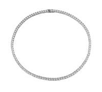 MYXJX Collares Collar de moissanita de 5 mm, Cadena de Color D, Collar de Diamantes de claridad VVS1, Collar de Tenis de Diamantes de Plata de Ley 925 for Hombres y Mujeres con Certificado(45cm_51cm)