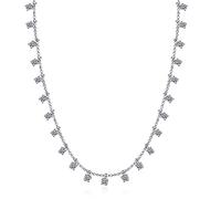 MYXJX Collares Collar de moissanita de Tenis for Mujer VVS1 Claridad D Color Collar de Diamantes Cadena de Plata de Ley 925 con Certificado (Cada Piedra es de 0,3 Quilates, Total 9 Quilates)