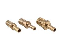 MYXJX Conector para Manguera, 3 uds latón 2 vías Reductor Recto Espiga for Manguera Tubo de púas Conector Reductor Adaptador for Aire Combustible Gas Agua(12mm 19mm Barb)