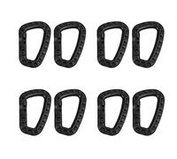 MYXJX Mosquetón, Mosquetón de extracción rápida 8X, Clip Molle, Correa cincha, Hebilla for Mochila Exterior, Cierre a presión, Bolsa Escalada for Campamento, táctico con Gancho for Colgar(8X Black)