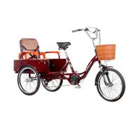 MYXJX Triciclo para Adultos, Triciclo for Adultos de 20 Pulgadas, con Cesta, Ideal for Recoger y Dejar pasajeros.(Single Speed)