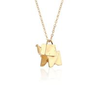MYYCYCV Colgante de collar Collar de elefante de la suerte de origami hueco geométrico de estilo europeo y americano Cadena de clavícula femenina colgante de elefante simple Regalos