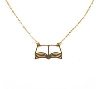 MYYCYCV Colgante de Collar Joyería Europea y Americana Elegante Collar Colgante Recortado en Forma de Libro Collar de Libro para Mujer Regalo para Amantes de los Libros Regalos