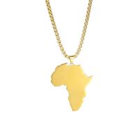 MYYCYCV Collar con colgante de mapa de África, cadena de material para regalo, otros