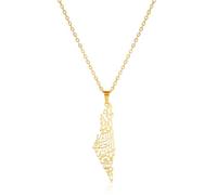 MYYCYCV Collar con colgante de mapa de Israel, elegante y simple, regalo para mujer, otros