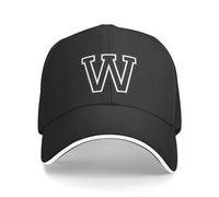 MYYCYCV Gorra de béisbol Gorra de béisbol de Camping con Letra Inicial W para Mujer Four Seasons al Aire Libre Coquette Beach Sunscreen Hats Cool Peaked Cap Regalos