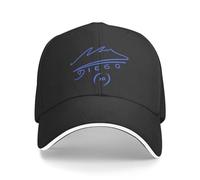 MYYCYCV Gorra de béisbol Gorra de béisbol de fútbol Maradona Azul Personalizada para Hombres Mujeres Sombrero de papá de fútbol Ajustable al Aire Libre Regalos