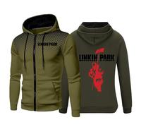 MYYLY Sudadera con Capucha de Linkin Park para Hombre, Sudadera de Manga Larga, Chaqueta Deportiva con Cremallera para Hombre, Sudadera con Capucha Informal, jerséis de Moda para niños,A-M
