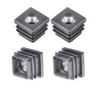 MyyYiTar 4 insertos de 4 x 4 cm para tubos cuadrados con rosca M8