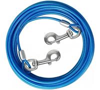 MyyYiTar Cable de amarre para perros, correas de perro de 10 pies, cable de amarre resistente para perros grandes de hasta 125 libras, línea de amarre duradera para exteriores, patio, color azul