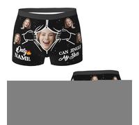 MYZQIFF Amo a mi Esposa Boxeadores y Calcetines para los Hombres Marido Novio, Personalizado Divertido San Valentín Boxeadores Calcetines Ropa Interior Regalos para los Hombres él