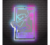 MYZQIFF Marca personalizada de gafas de baloncesto femenino con luces led, lámparas de pared de neón de baloncesto femenino personalizadas, regalos de baloncesto