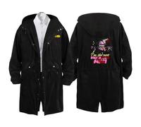 Myzter Chains-aw Man Abrigo Casual Hombre, Elegant Outerwear Color Sólido, Chaqueta para el Otoño Primavera, Casual(Black 5,2XL)