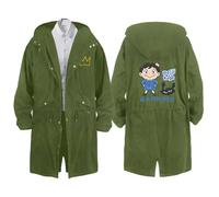 Myzter Ranki-ng of Kin-gs Gabardina Hombre, Abrigo Trench Antiviento, Otoño e Invierno Chaqueta de Entretiempo, Casual(Green8,2XL)