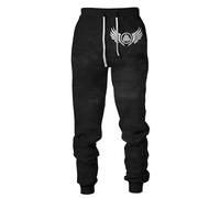 MYZTTZR Mitología Nórdica 3D Impreso Pantalones Deportivos para Hombre Vikingo Retro Tatuaje Nudo Celta Cosplay Cuervo de Odín Valhalla Medieval,Viking Proverb,4XL