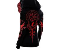 MYZTTZR Mitología Nórdica Odín Hombre Sudadera con Cremallera Cuervo Vikingo Yggdrasil Tatuaje Impresión 3D Sudadera Mujer Medieval Valhalla Regalo,Celtic Knot,M