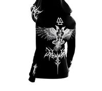MYZTTZR Mitología Nórdica Odín Hombre Sudadera con Cremallera Cuervo Vikingo Yggdrasil Tatuaje Impresión 3D Sudadera Mujer Medieval Valhalla Regalo,Raven,S