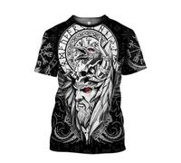 MYZTTZR Norse Camiseta Verano Ultra-Fino Secado Rápido Manga Corta Casual Mito de Odín Regalo Vikingo,Odin God,L