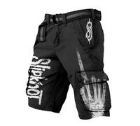 MYZTTZR Viking 3D Verano Pantalones Cortos para Hombre Mitología Nórdica Tatuaje Fenrir Odín Árbol del Mundo Retro Moda Pantalones Cortos de Playa,Norse Mythology,S