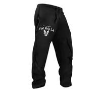 MYZTTZR Vikingo 3D Hombres Pantalones Mitología Nórdica Tatuaje Fenrir Retro Personalidad Deportes Ocio Valhalla Regalo,Valhalla,S