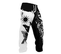 MYZTTZR Vikingo 3D Hombres Pantalones Mitología Nórdica Tatuaje Fenrir Retro Personalidad Deportes Ocio Valhalla Regalo,Hati & sköll,L