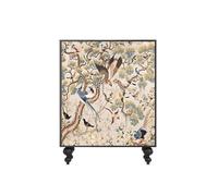 mZ7jGu1 Gabinete para Guardar Zapatos Zapatero Retro con diseño de Flores y pájaros, Madera, for Entrada, Armario Almacenamiento Integrado sin instalación