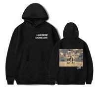 MZALQPGF Liam Payne Choose Love Merch Memorial - Sudadera con capucha y bolsillo con cordón ajustable para hombre y mujer, Negro-r244398, S