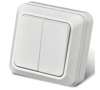 MZB02 Interruptor de montaje en pared blanco 2 entradas 1 vía 16A CA(2 Socket No Ground)