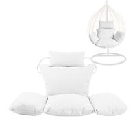 MZBDYYF Cojín de repuesto para silla oscilante, plegable, resistente al agua, con almohada para reposacabezas, porche, patio, hamaca, cojines de repuesto