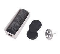 MZCMSL 100 discos de papel de lija y 1 broca de metal, pedicura de mango 3/32 pedicura disco de lijado para callos de piel muerta, lima de pie eléctrico # 150 grano (mediano, 35 mm)