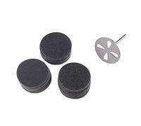 MZCMSL 150 discos de papel de lija (grano #80 #150 #240) y broca de metal, broca de disco de lijado de pedicura de 25 mm para lima de pies eléctrica de callos de piel muerta