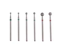 MZCMSL 6 brocas de cutícula con estuche, broca de bola de diamante profesional para pedicura de manicura, broca de 3/32 vástago