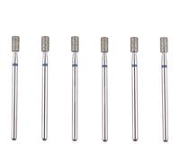 MZCMSL 6 brocas de cutícula de barril, brocas de diamante profesionales para manicura, broca de archivo de vástago 3/32 (tamaño mediano)