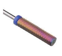 MZCMSL Broca de carburo de barril súper largo de 24 mm, uñas acrílicas de gel de extracción rápida, uso de rotación bidireccional, broca de manicura profesional de vástago 3/32 (arcoíris, mediana)